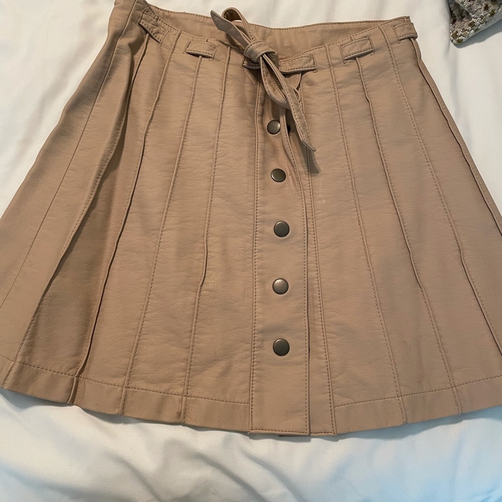 Free People faux leather skirt
